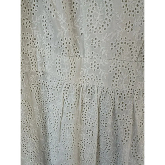 Boden white eyelet ruffle midi dress Size 6 R Spring Summer Dress - Picture 4 of 10
